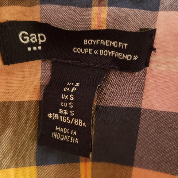 Gap Boyfriend Fit Flannel Plaid Button Down Shirt - Picture 4 of 6